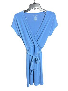 Nine West Wrap Dress Dolman Sleeve Light Blue Size XS NWT